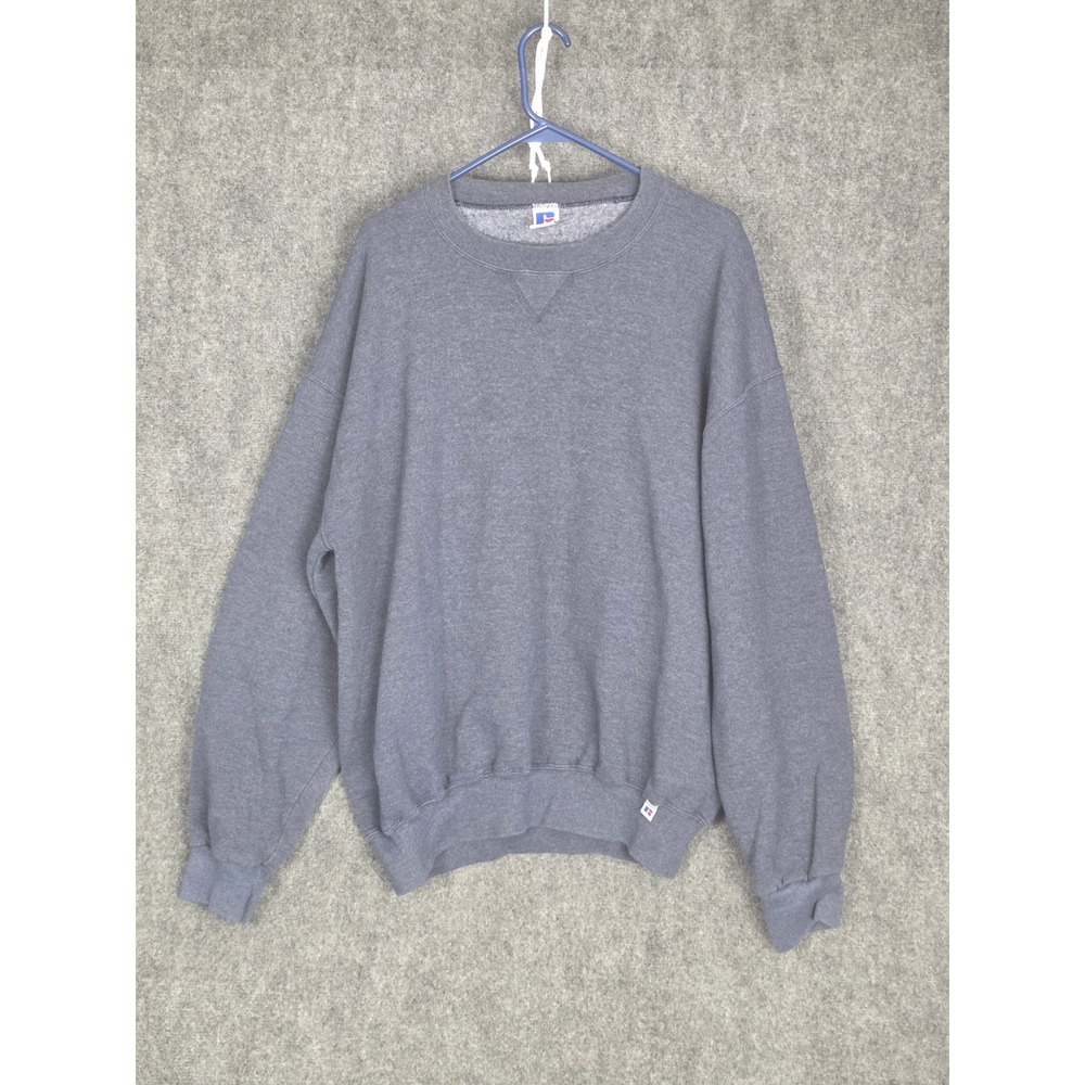 VTG Russell Athletic Mens Gray Sweatshirt Crew Neck Pullover XLT Tall Streetwear